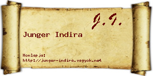 Junger Indira névjegykártya